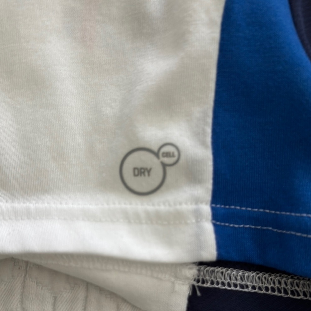 New Puma White and Blue Polo Shirt with Classic Collar - Picture 5 of 6